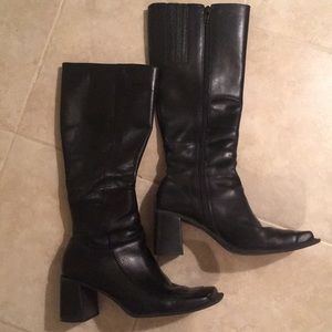 Genuine leather tall boots